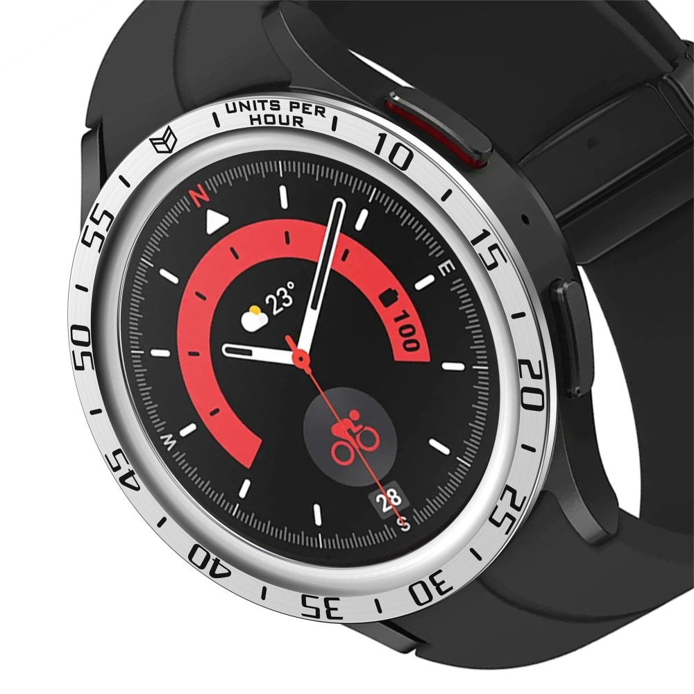 Estilo de Bisel Samsung Galaxy Watch 5 Pro 45mm Plata