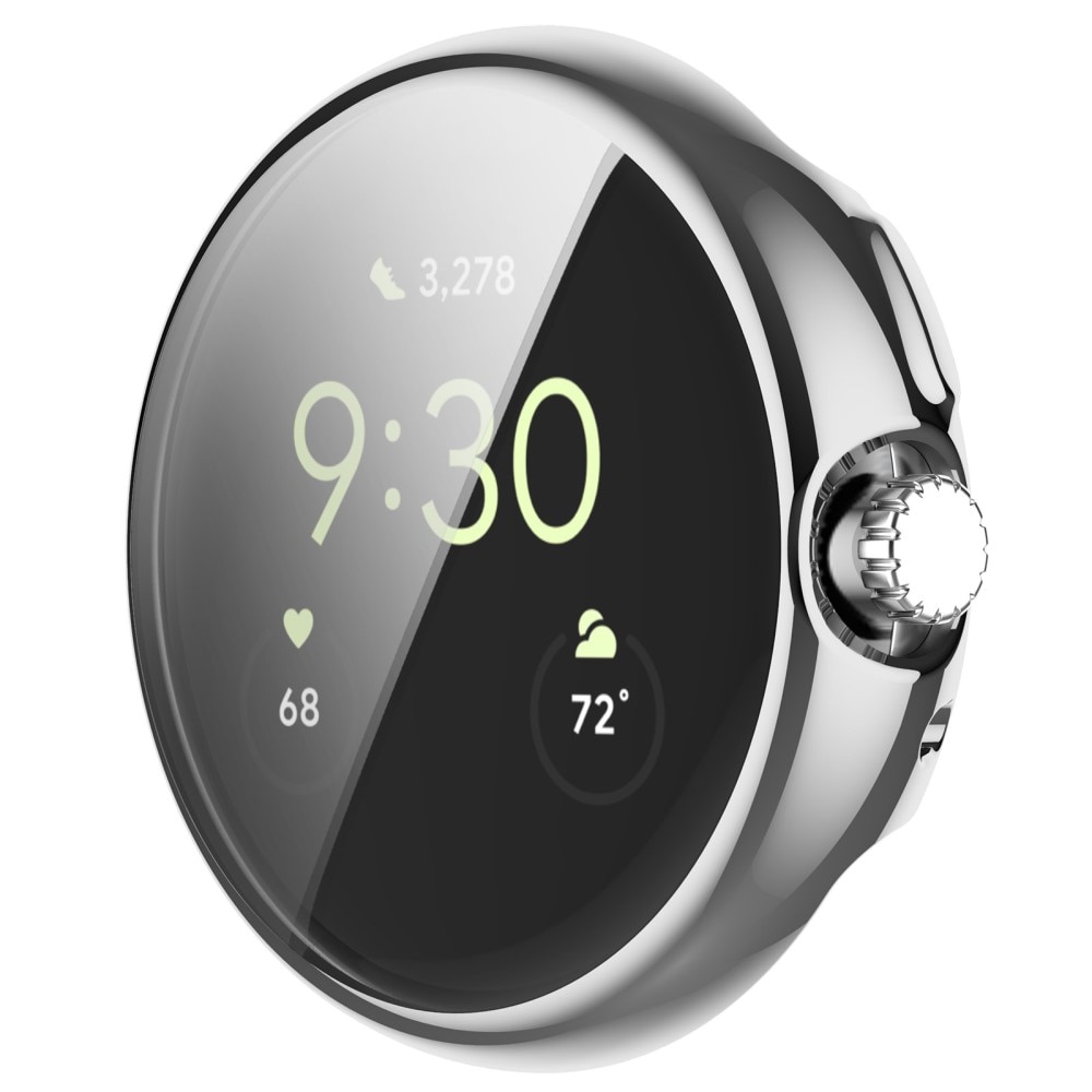 Funda Full Protection Google Pixel Watch 3 41mm plata