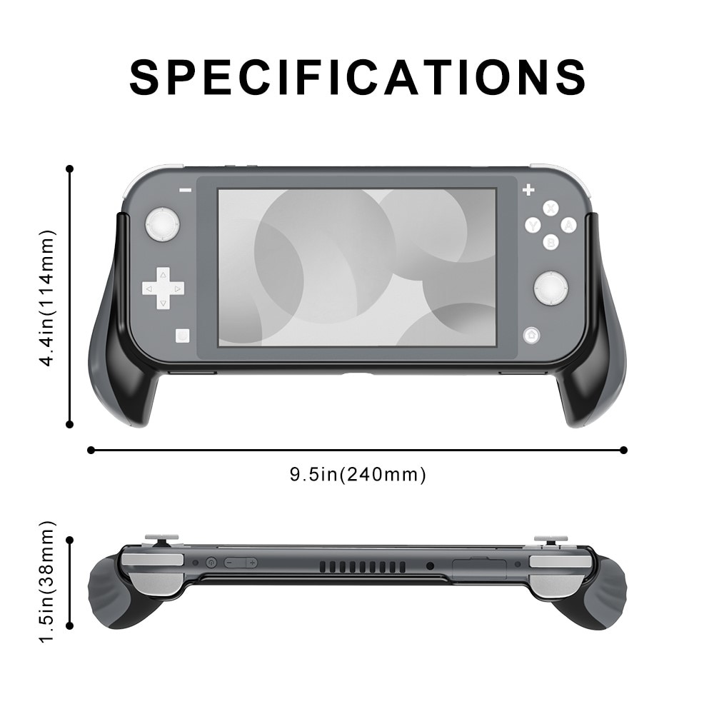 Funda Ergonomic Handle Nintendo Switch Lite gris