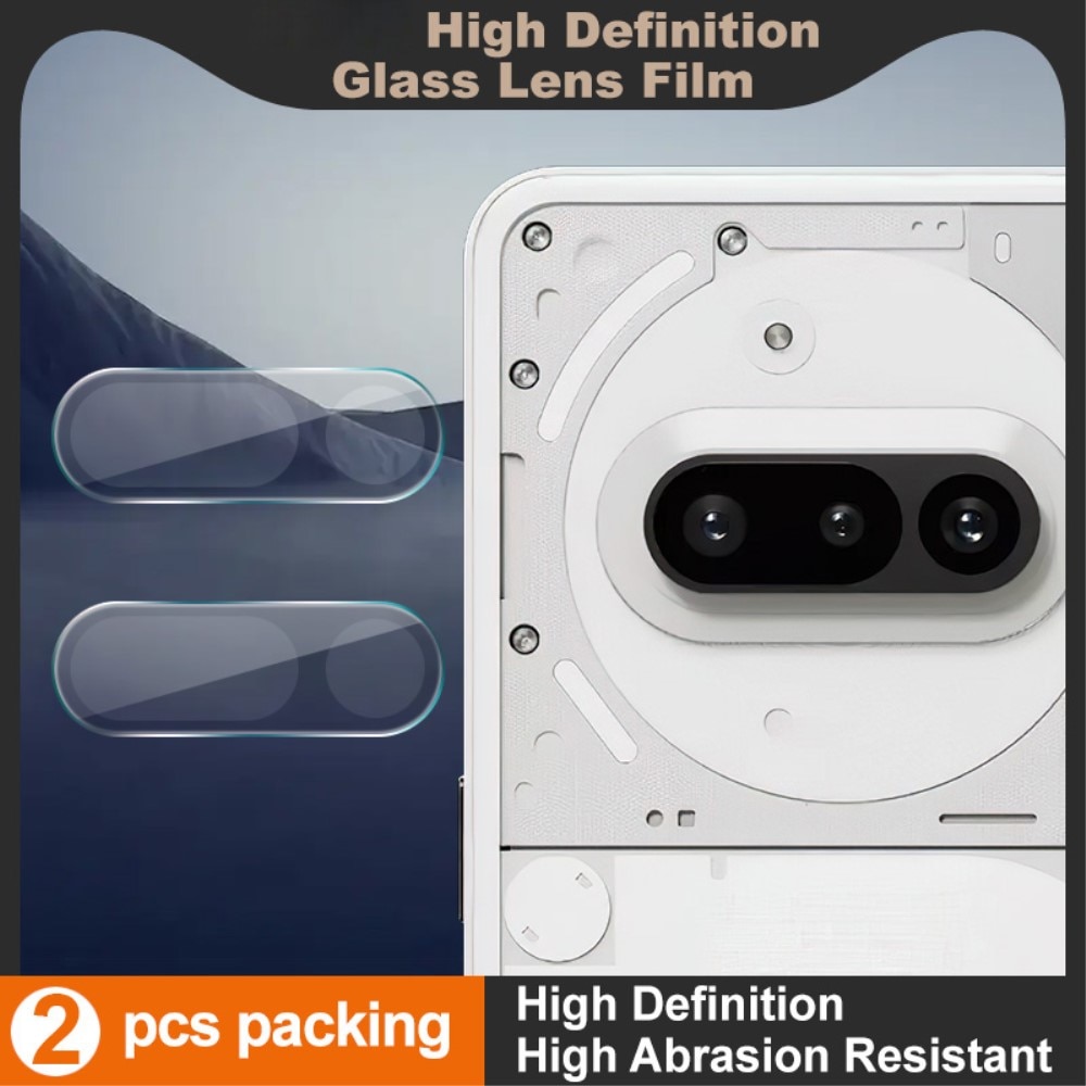 Cubre objetivo de cristal templado de 0,2mm (2 piezas) Nothing Phone 3a transparente