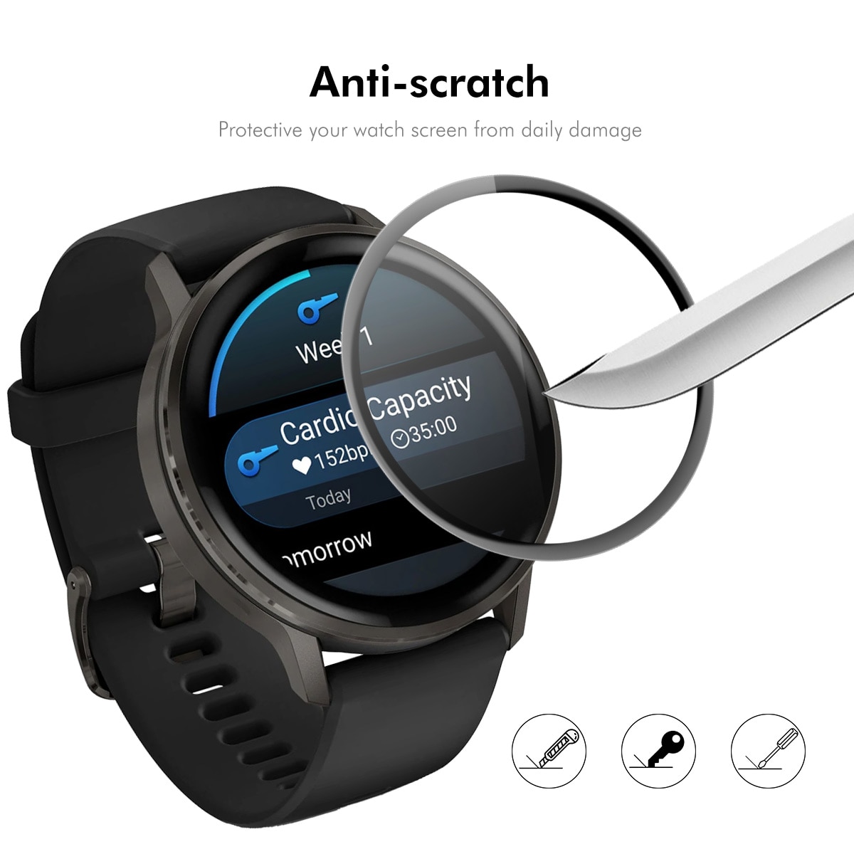 Protector de pantalla de plexiglás Garmin Venu 4 45mm