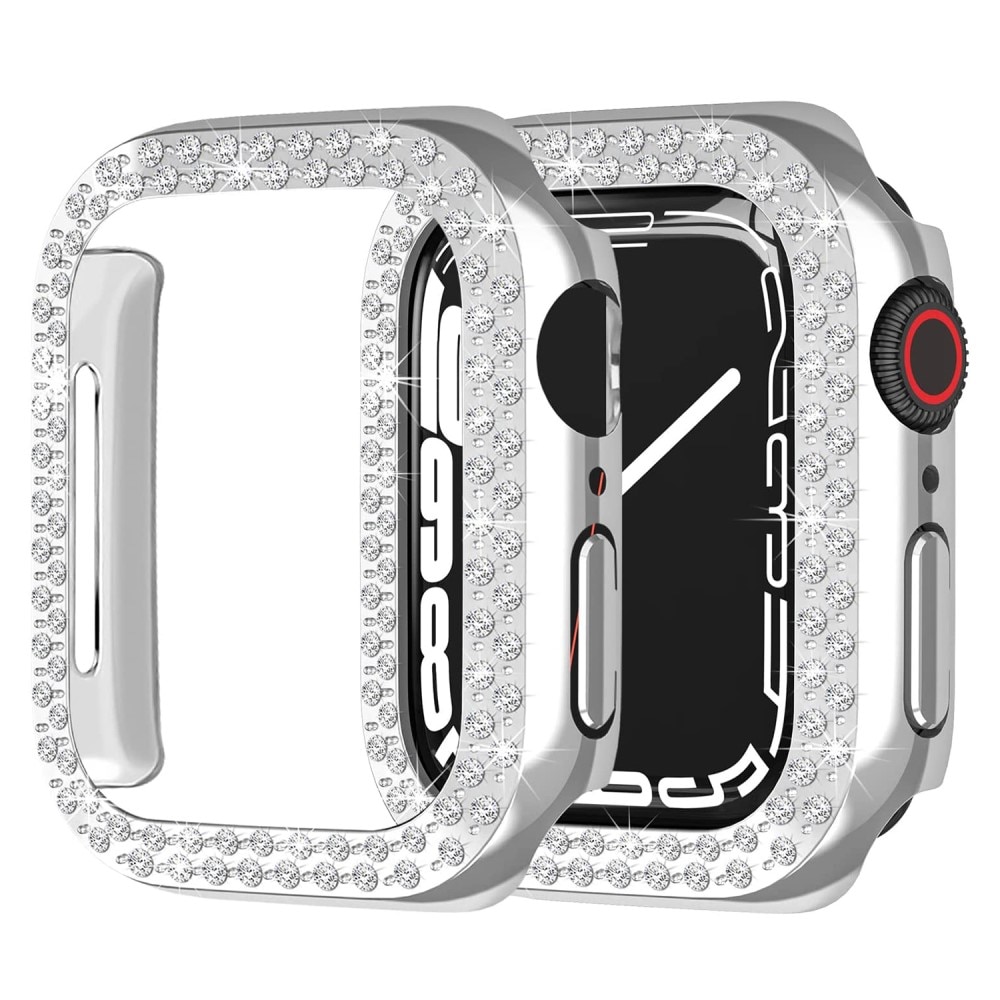 Funda Rhinestone Apple Watch 41mm Series 9 plata