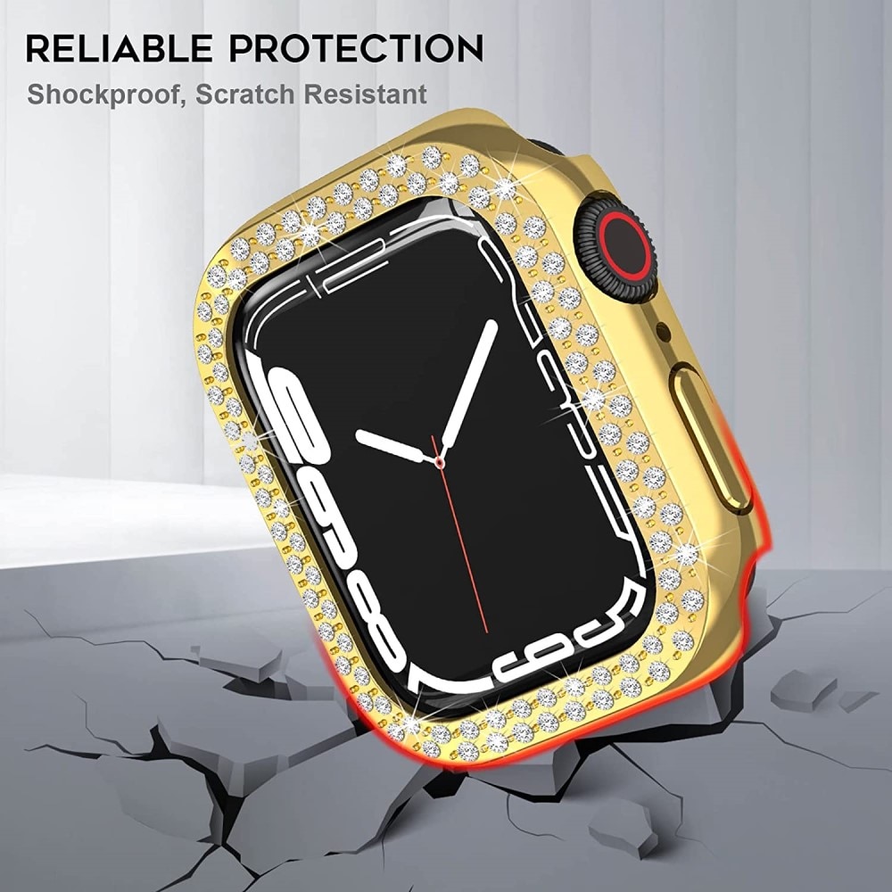 Funda Rhinestone Apple Watch 41mm Series 9 oro