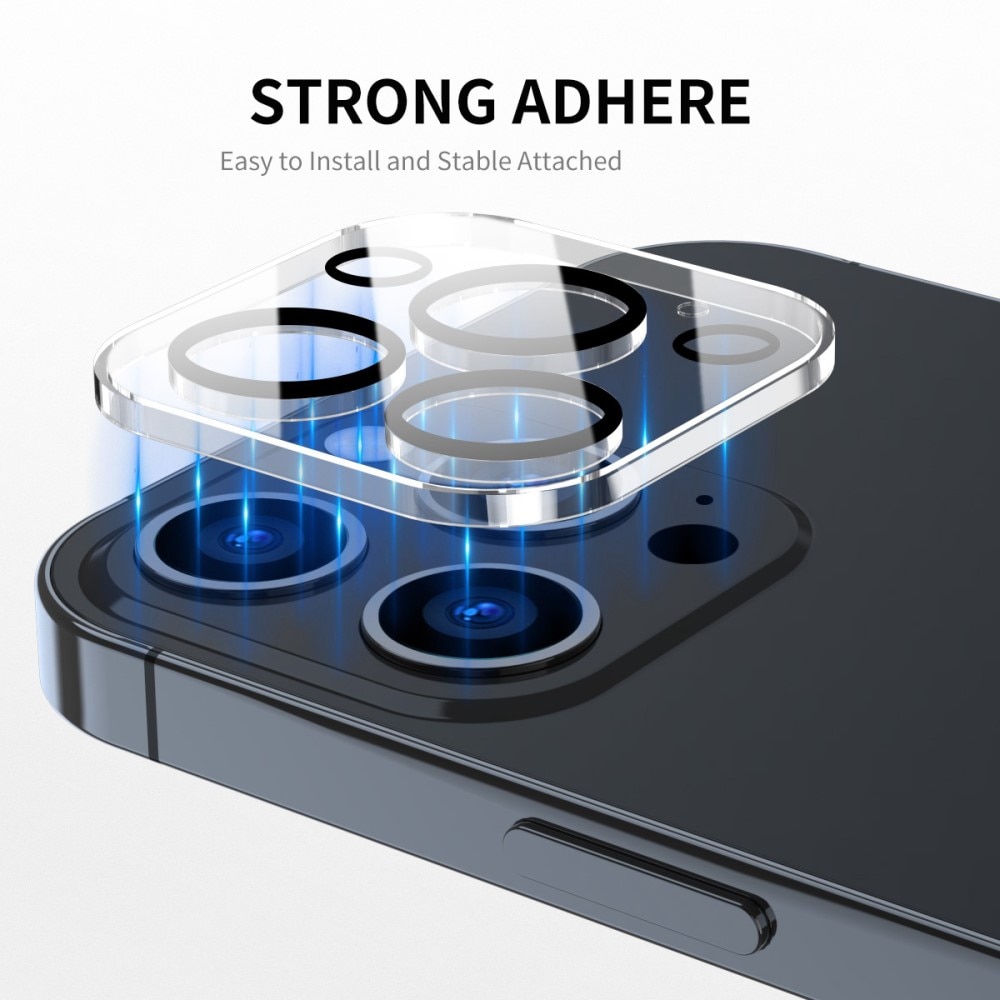 Cubre objetivo de cristal templado aluminio iPhone 14 Pro Transparente