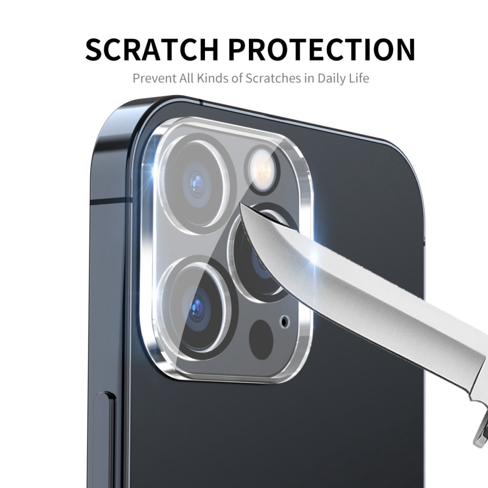 Cubre objetivo de cristal templado aluminio iPhone 13 Pro Transparente