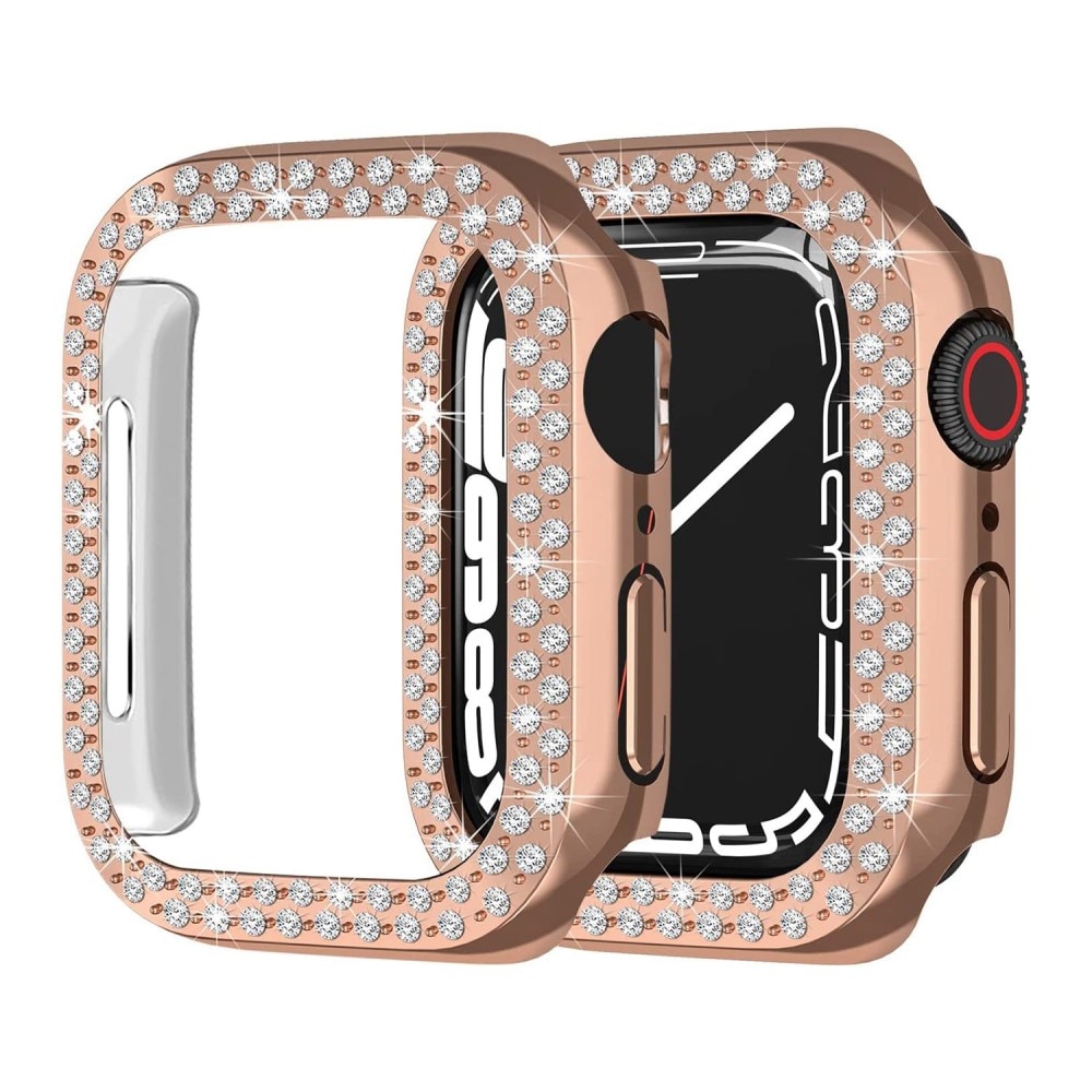 Funda Rhinestone Apple Watch 44 mm Oro rosa