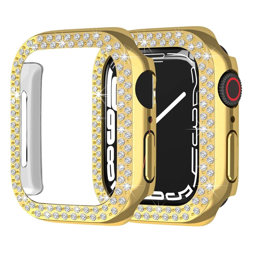 Funda Rhinestone Apple Watch 44 mm Oro