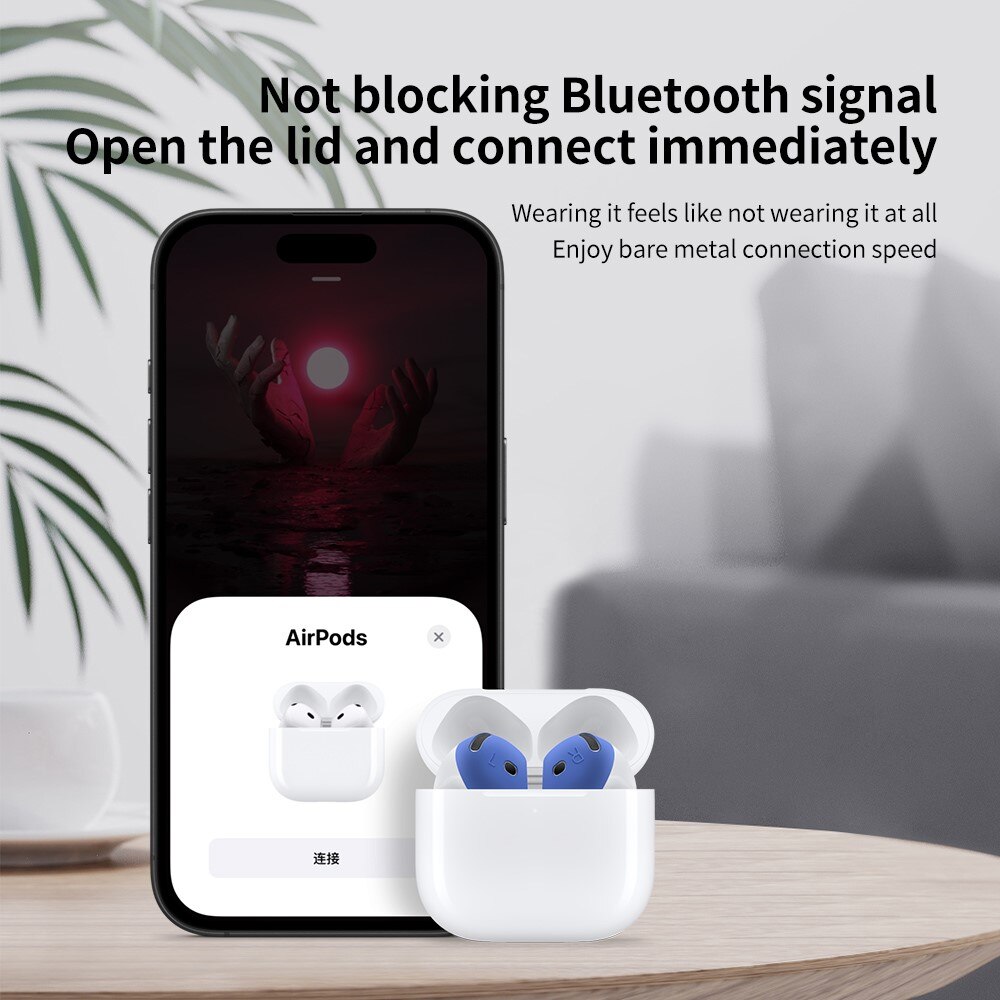 Earpads Silicona Apple AirPods 4 blanco esmerilado