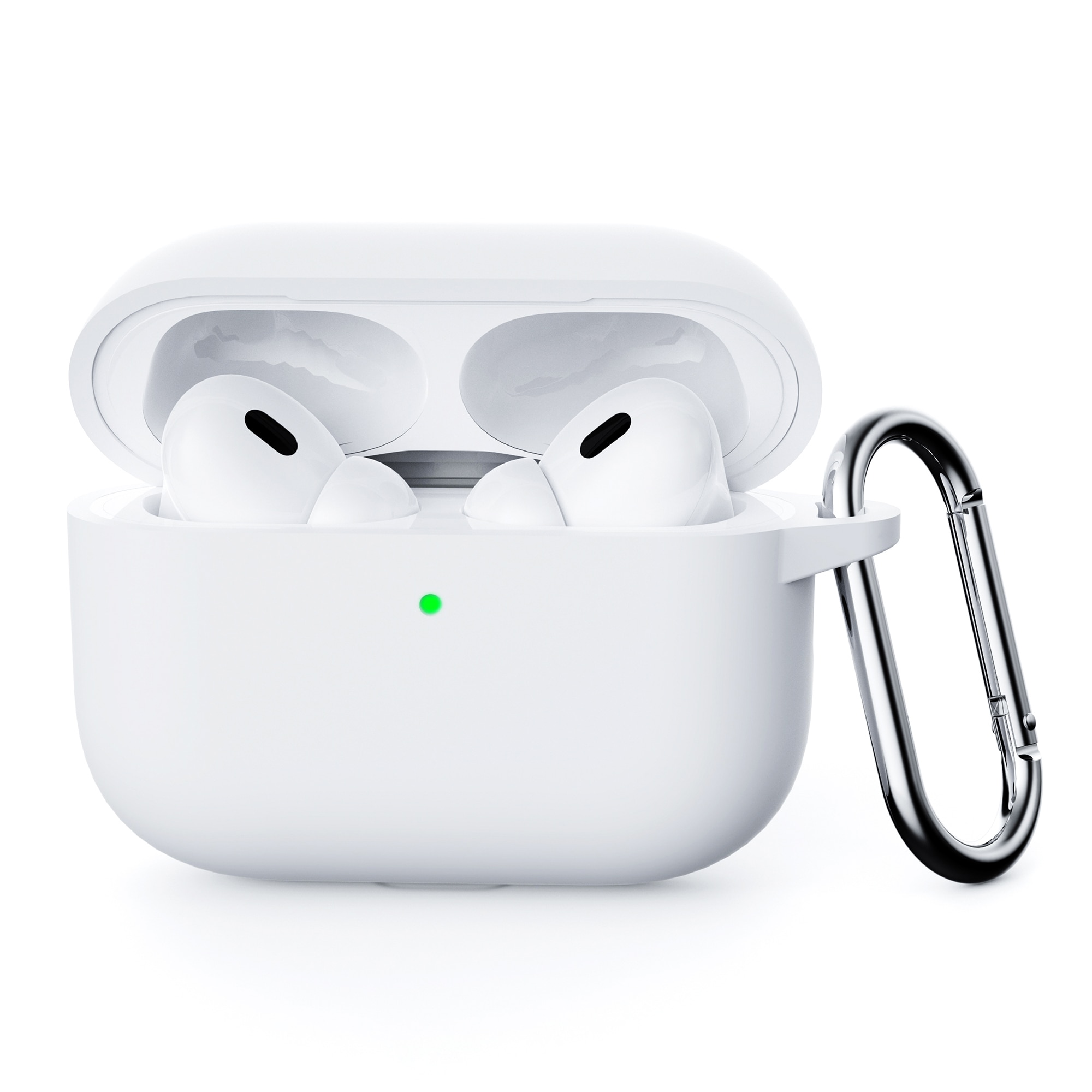 Funda de silicona con mosquetón Apple AirPods Pro 3 Blance
