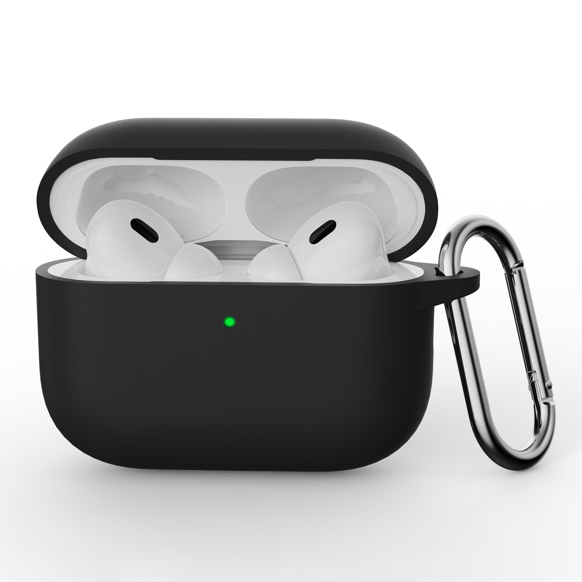 Funda de silicona con mosquetón Apple AirPods Pro 3 Negro