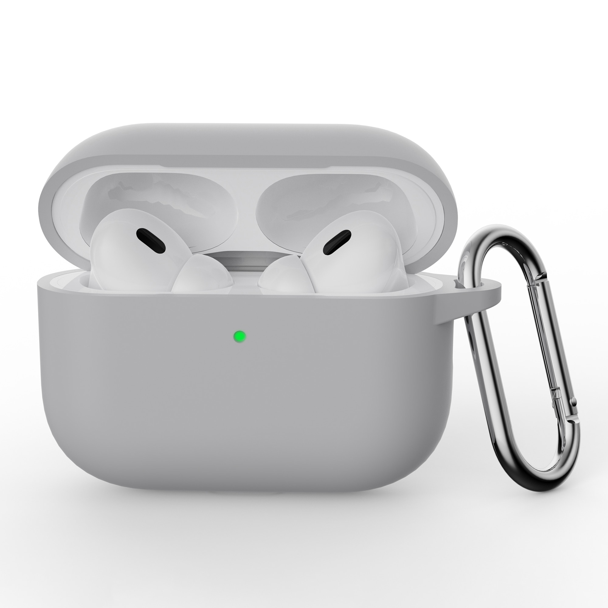 Funda de silicona con mosquetón Apple AirPods Pro 3 Gris