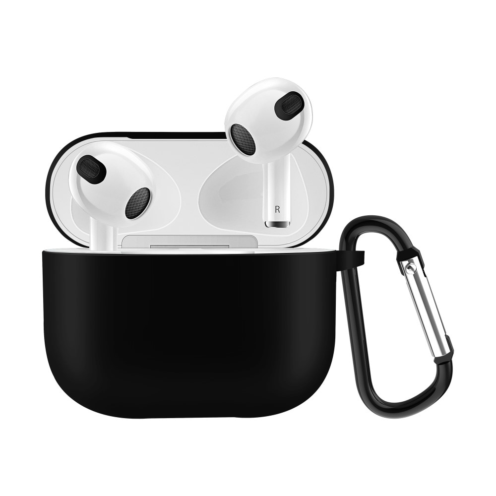 Funda de silicona con mosquetón AirPods 3 Negro