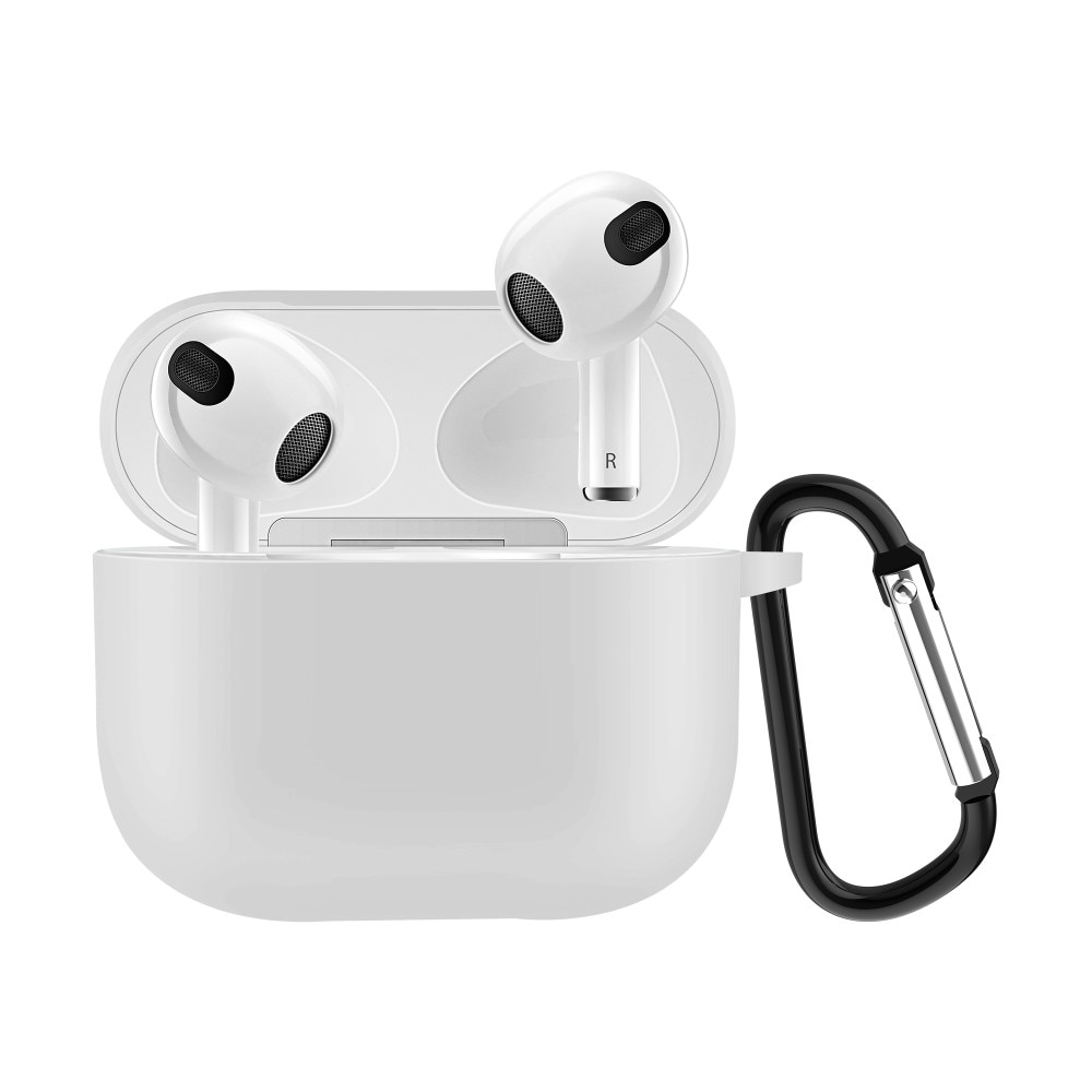 Funda de silicona con mosquetón AirPods 3 Blanco