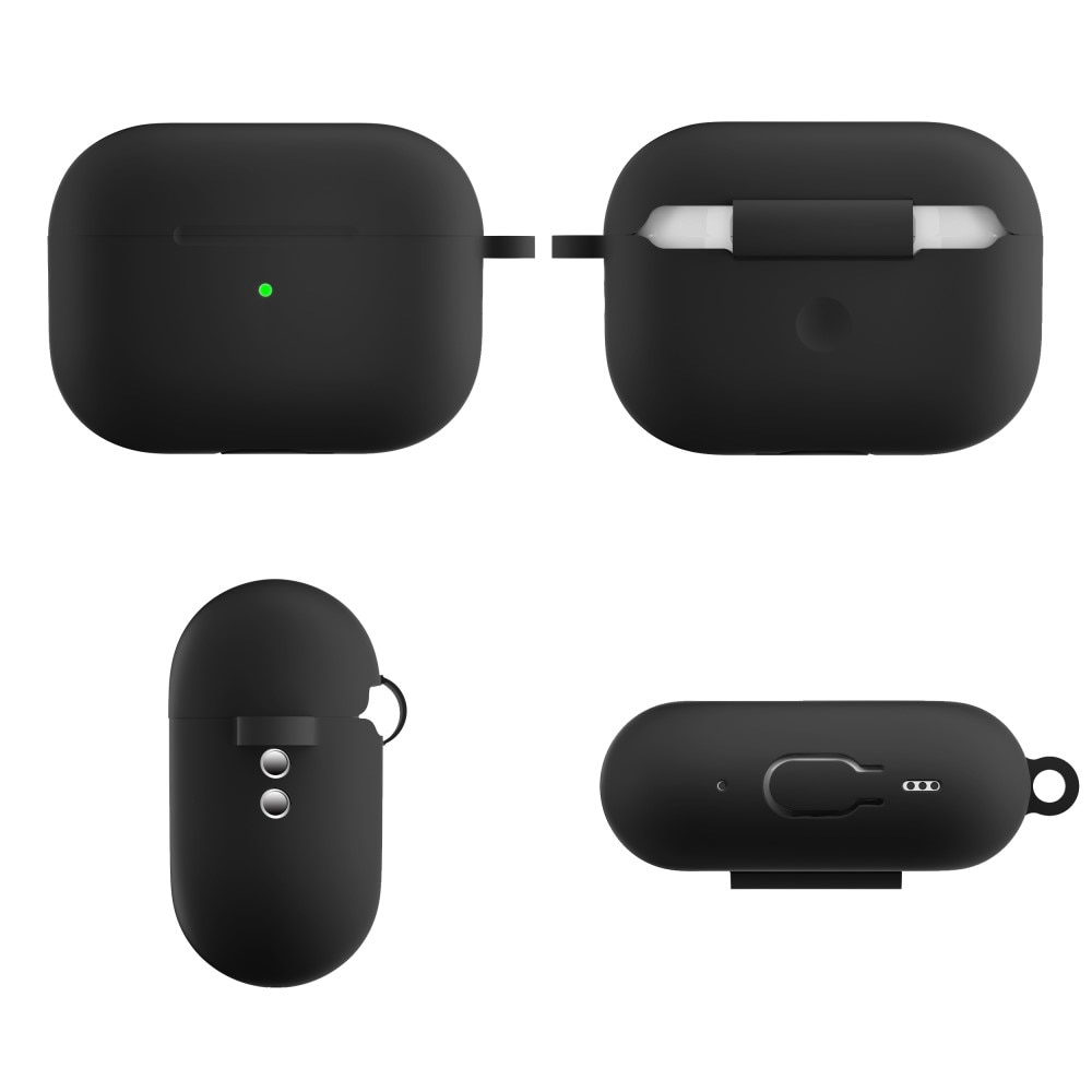 Funda de silicona con mosquetón AirPods Pro 2 Negro