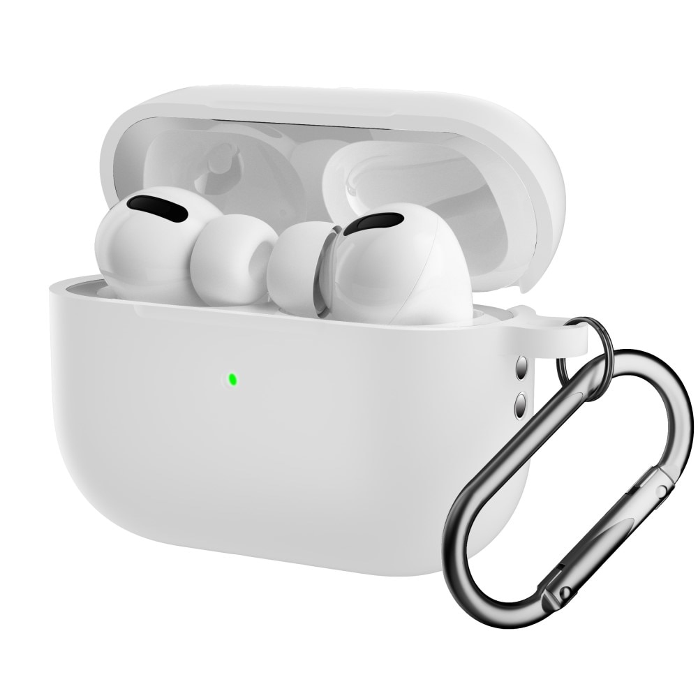 Funda de silicona con mosquetón AirPods Pro 2 Blanco