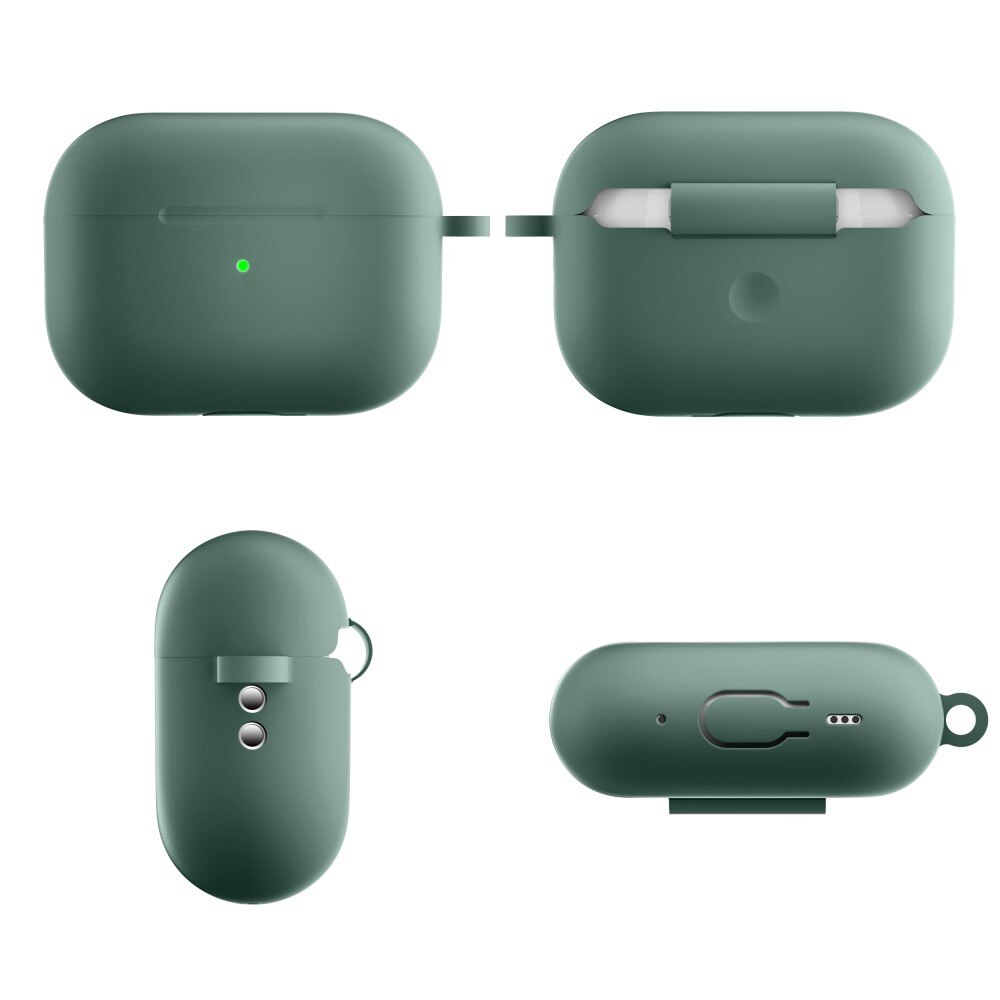 Funda de silicona con mosquetón AirPods Pro 2 Verde