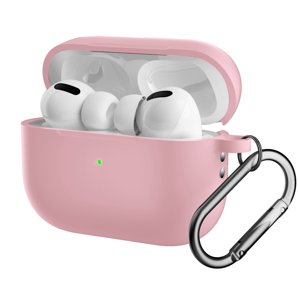 Funda de silicona con mosquetón AirPods Pro 2 Rosado