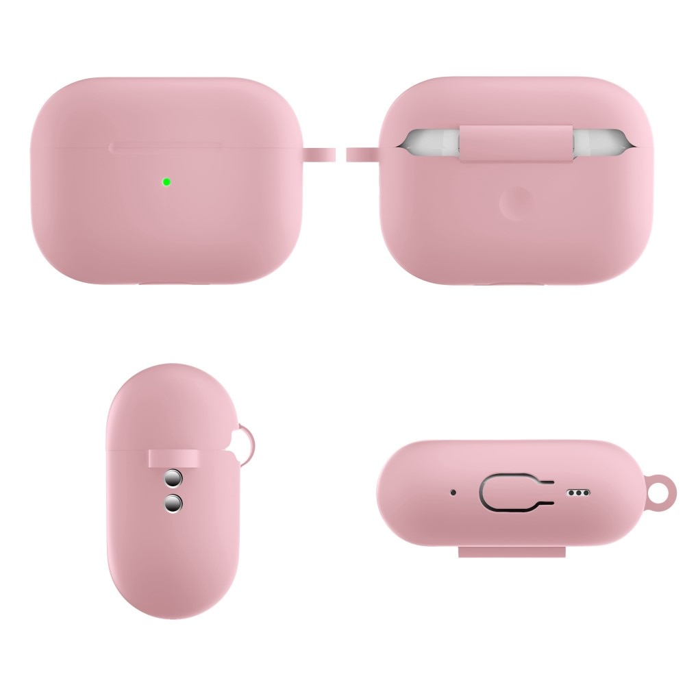 Funda de silicona con mosquetón AirPods Pro 2 Rosado