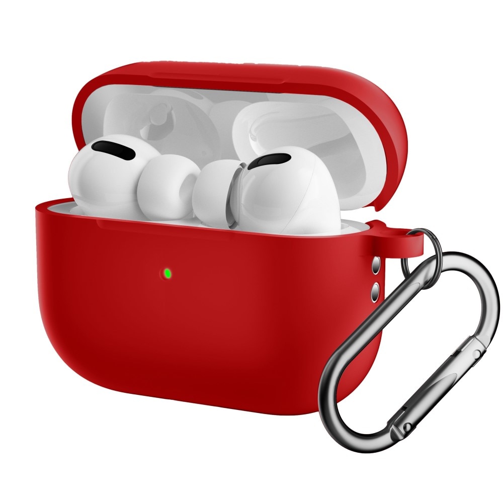 Funda de silicona con mosquetón AirPods Pro 2 Rojo