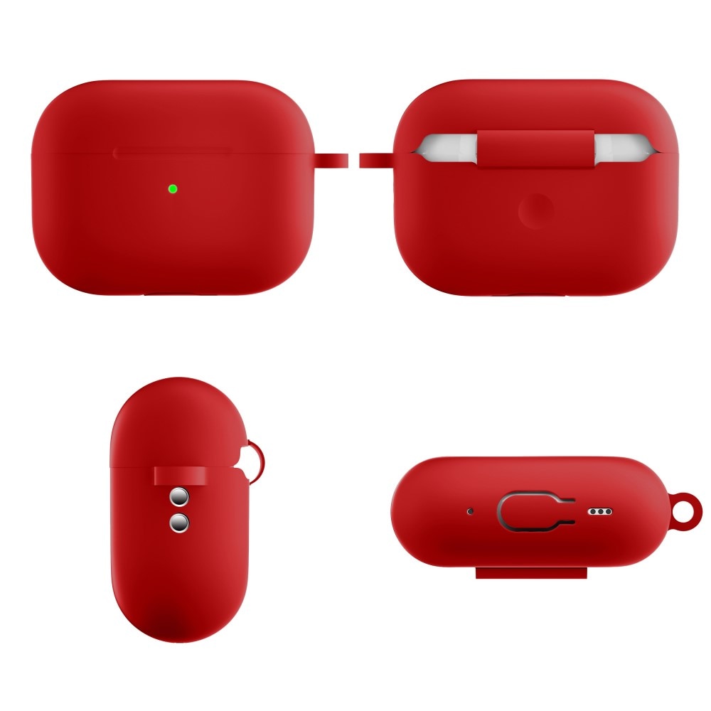 Funda de silicona con mosquetón AirPods Pro 2 Rojo