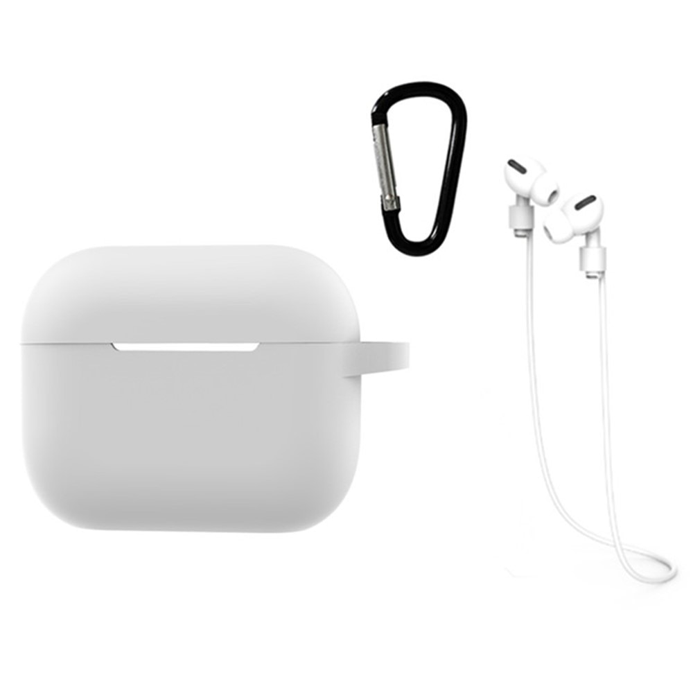 Funda Silicona Mosquetón y Correa AirPods Pro 2 Blanco