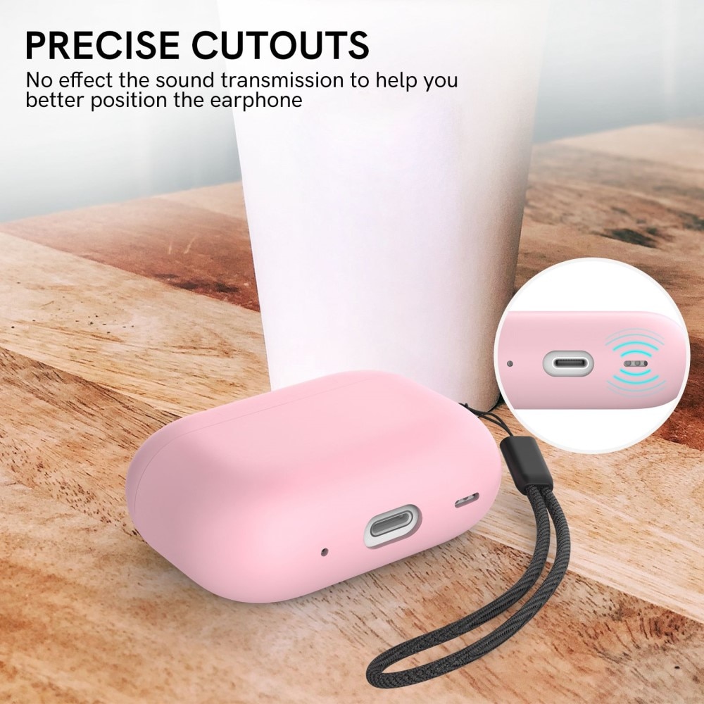 Funda Silicone Handstrap AirPods Pro 2 Rosado