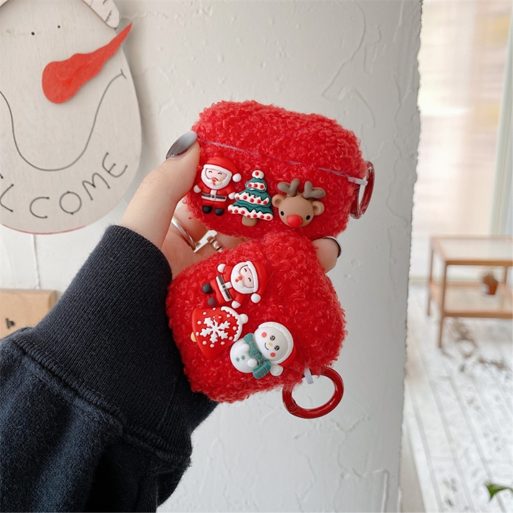 Funda con Diseño Navideño Apple AirPods - Papá Noel/Árbol de Navidad