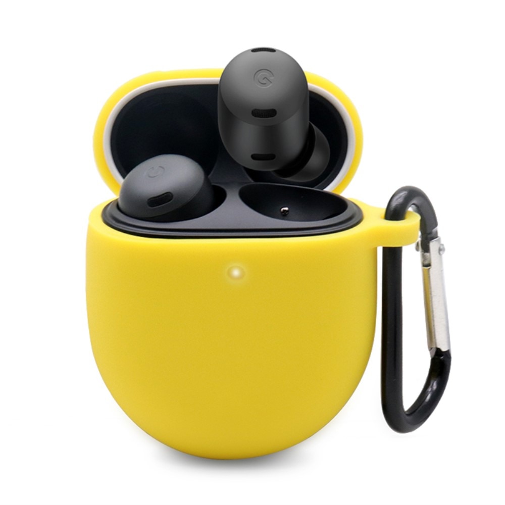 Funda de silicona con mosquetón Google Pixel Buds Pro amarillo