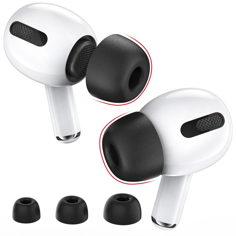 Memory Foam Ear Tips (3-pack) AirPods Pro negro