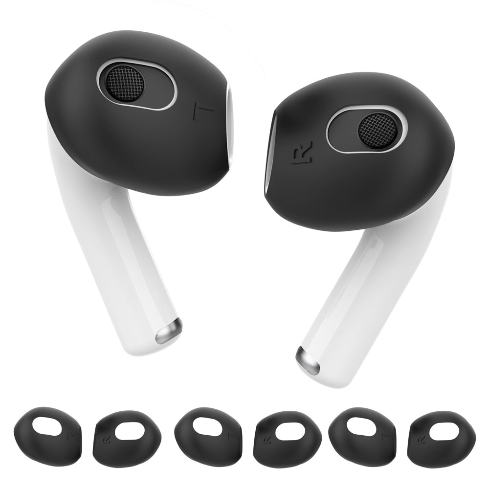 Earpads Silicona AirPods 3 (3 piezas) negro