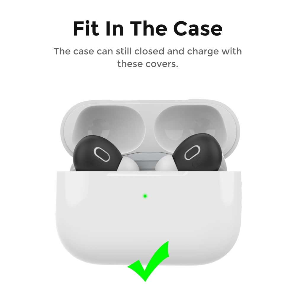 Earpads Silicona AirPods Pro 2 (3 piezas) negro