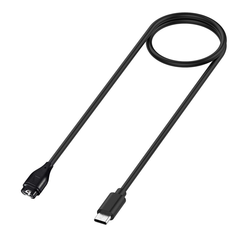 Cable de carga USB-C 1m para Garmin Approach S44, Negro