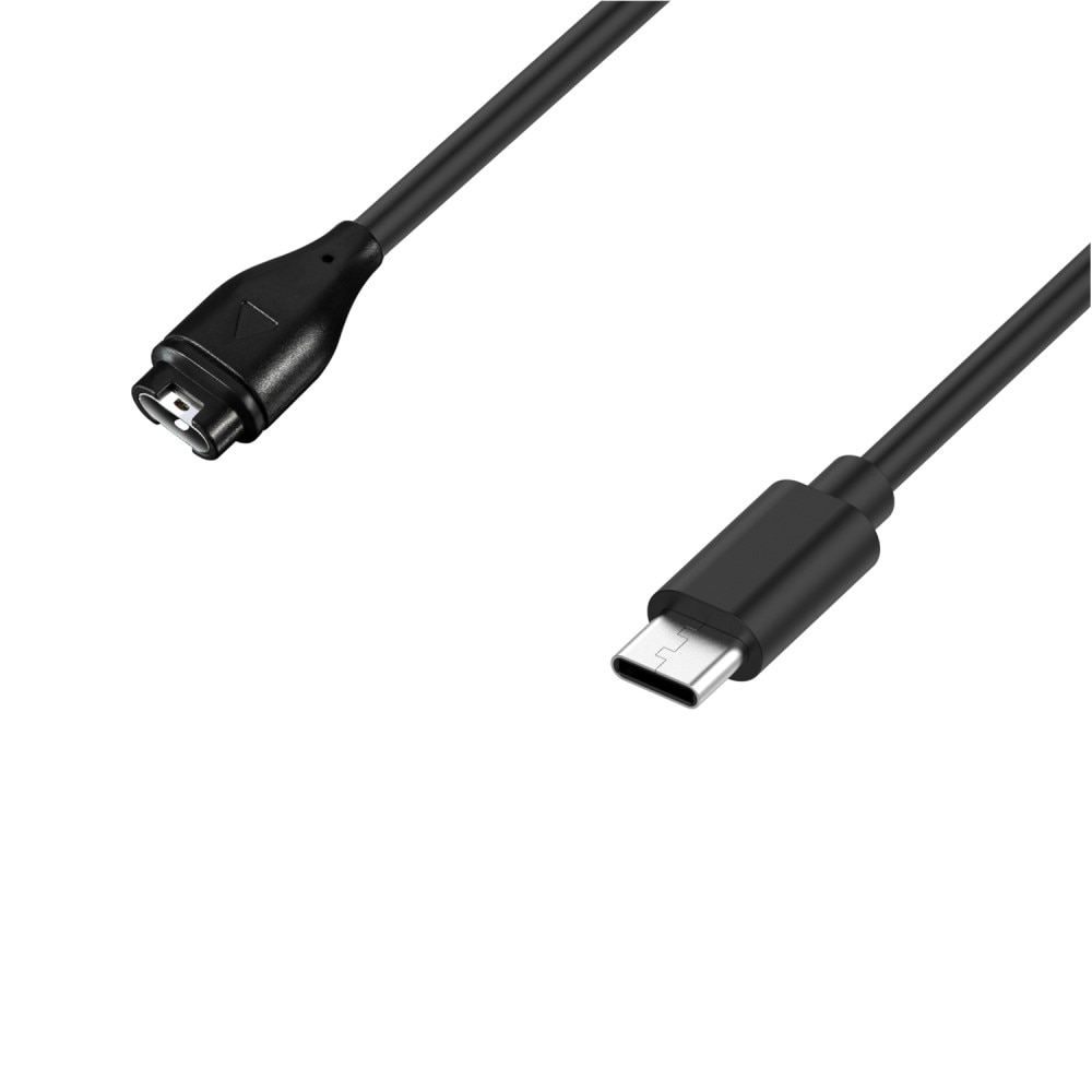 Cable de carga USB-C 1m para Garmin Approach S44, Negro