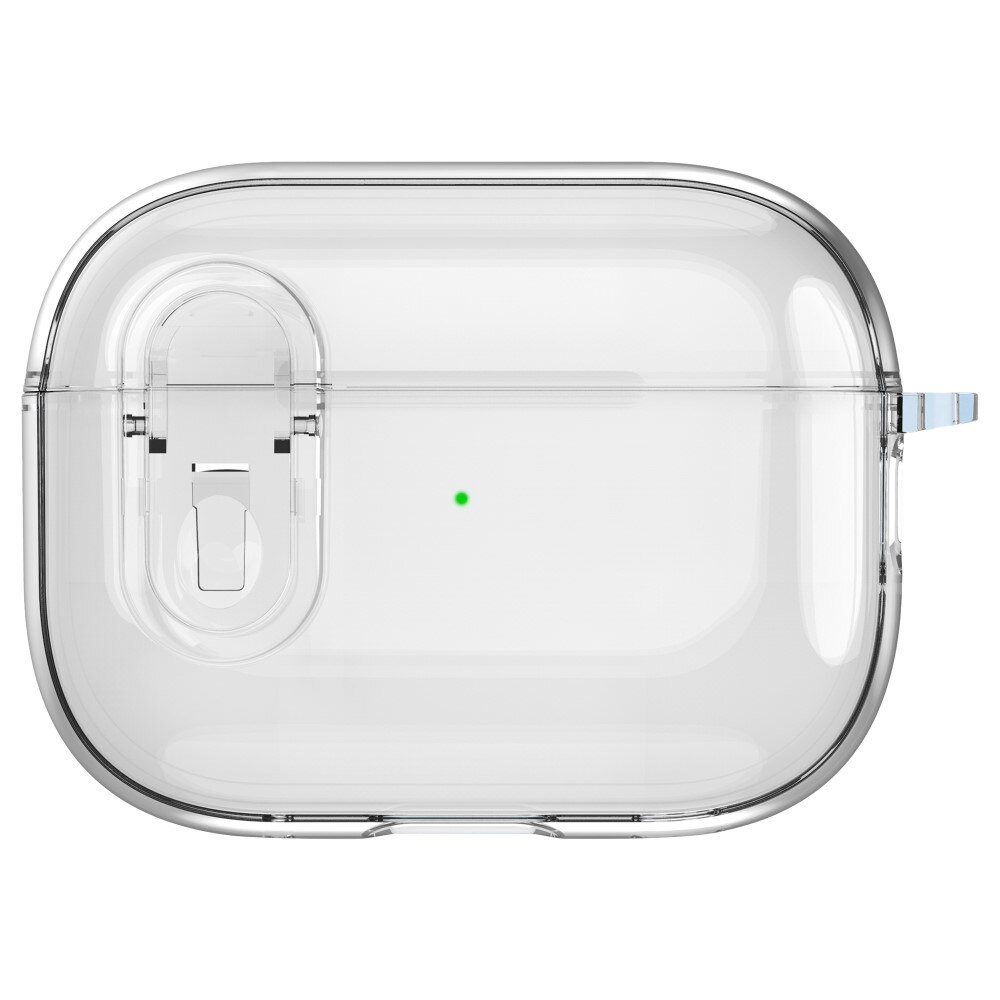 Funda con mosquetón y candado para AirPods Pro 2 transparente