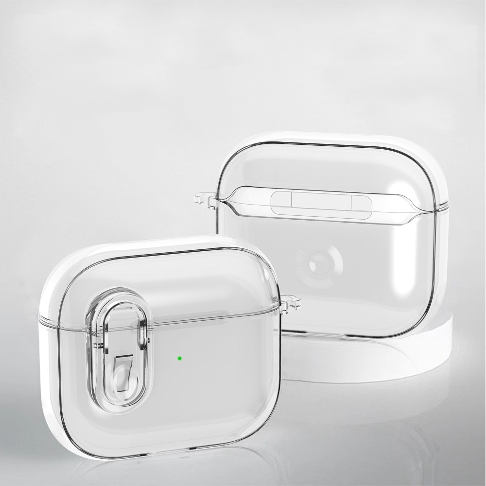 Funda con mosquetón y candado para AirPods 3 transparente