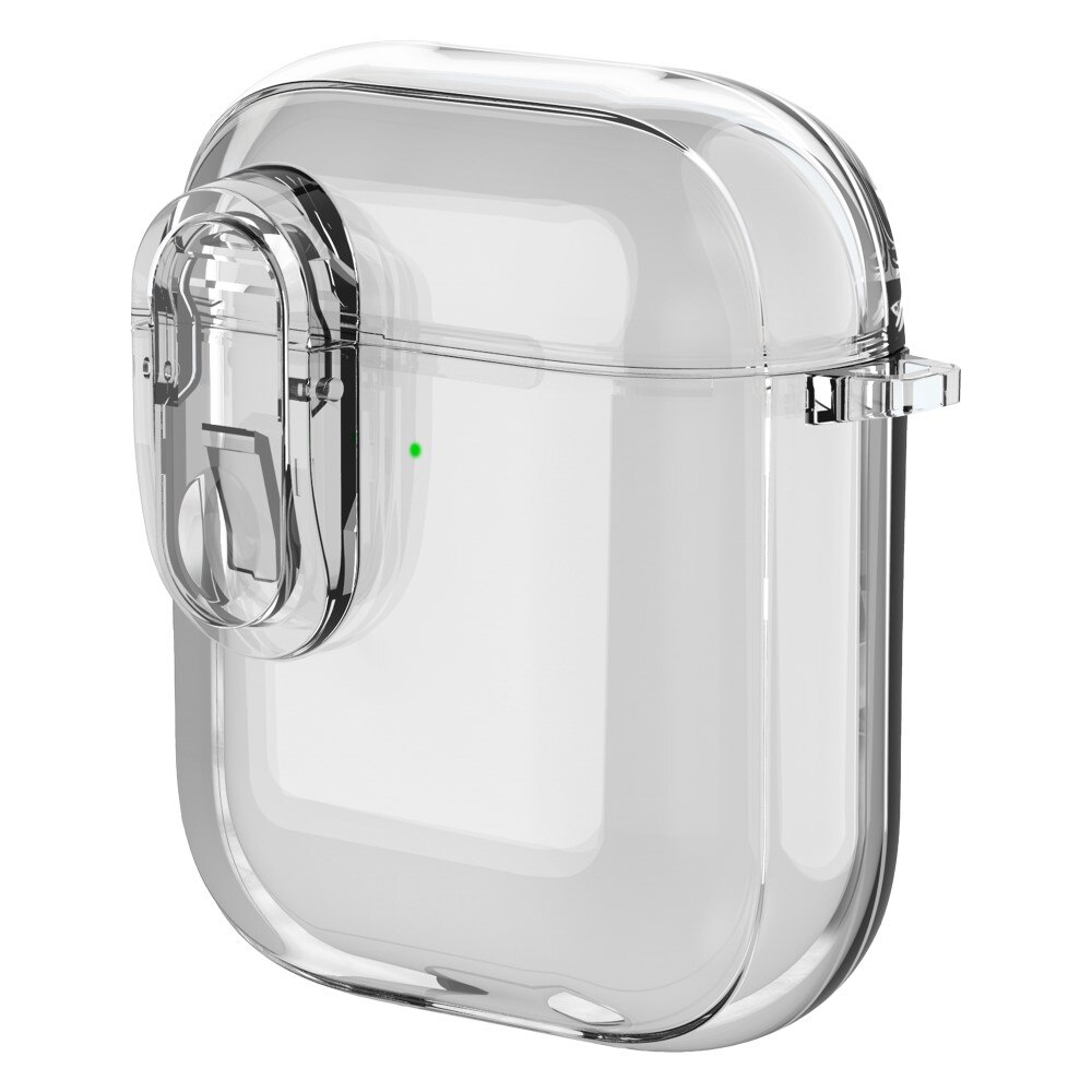 Funda con mosquetón y candado para Apple AirPods transparente