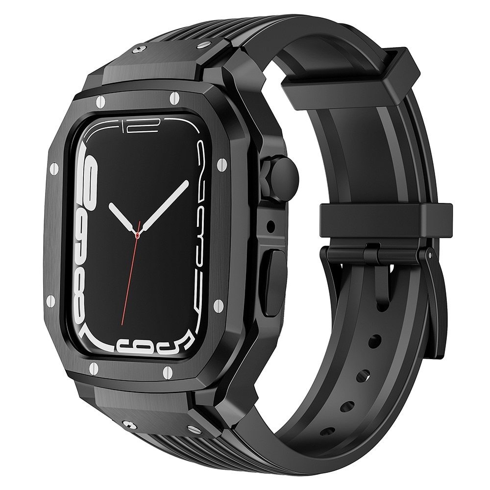 Correa con funda de Metal Aventura Apple Watch 45mm Series 9 negro