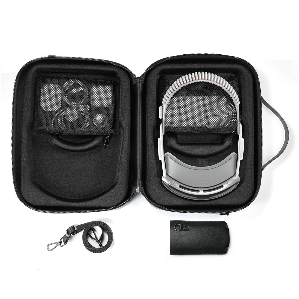 Bolsa de almacenamiento con correa de hombro para Apple Vision Pro, negro
