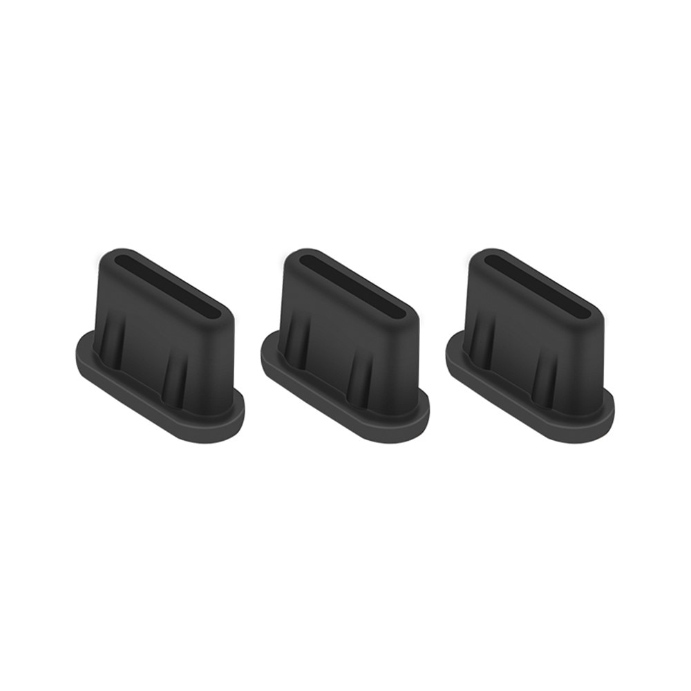 Puerto Plug USB-C (3 piezas) Negro