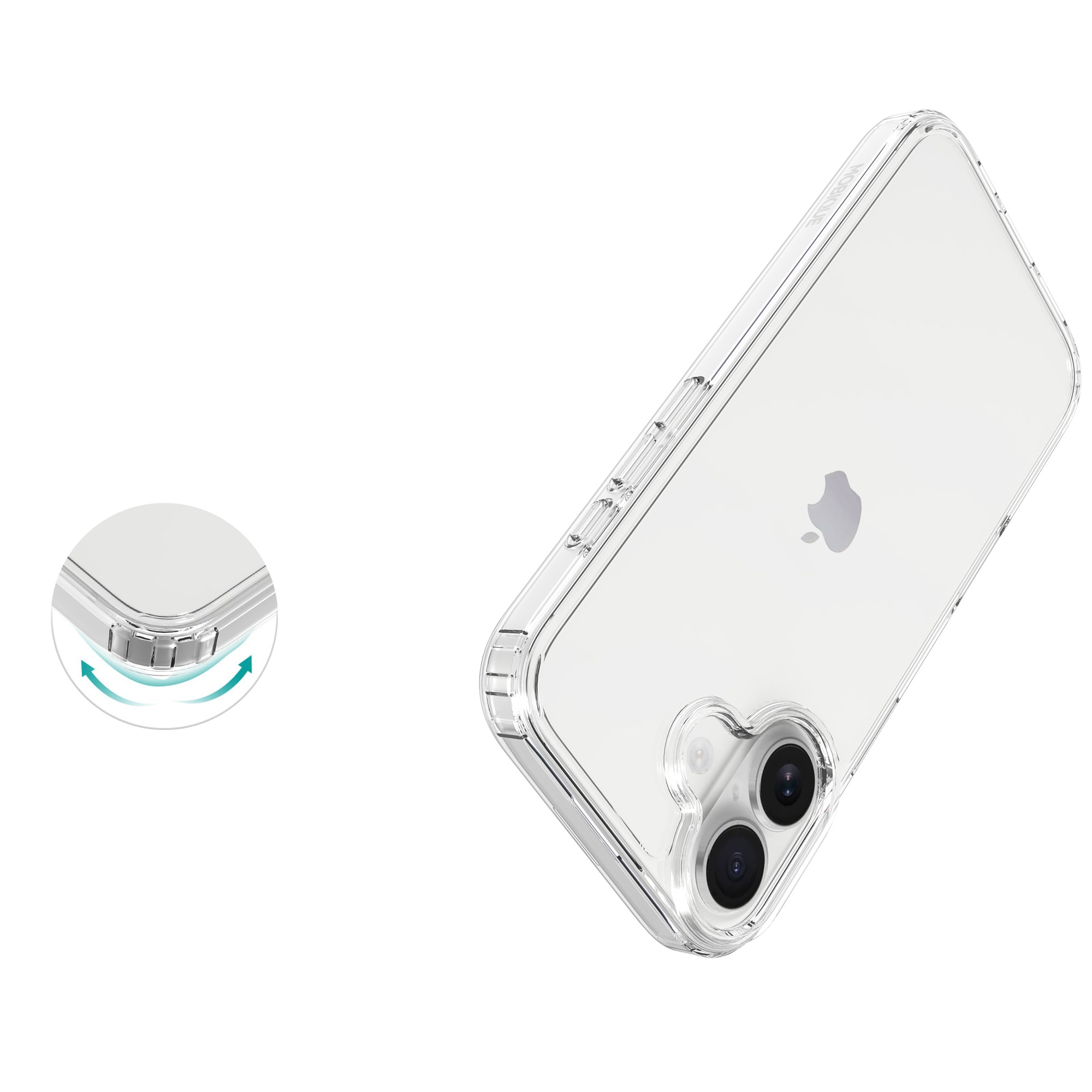 Funda híbrida para iPhone 17 Transparente