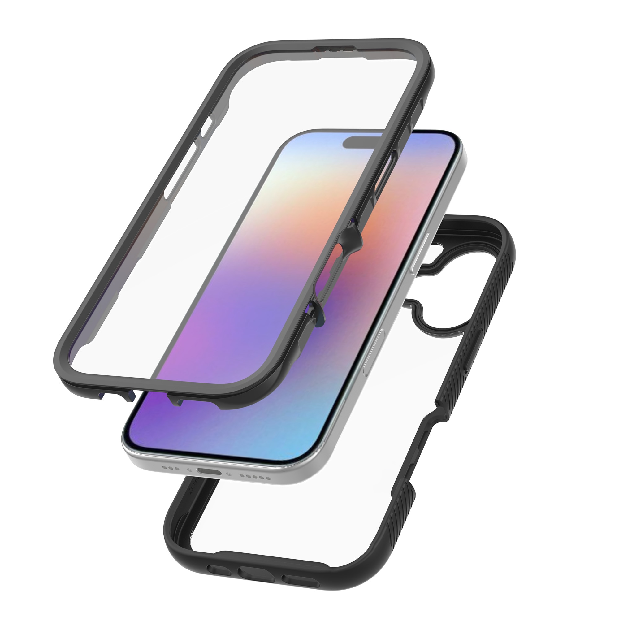 Funda Full Protection iPhone 17 Negro/transparente
