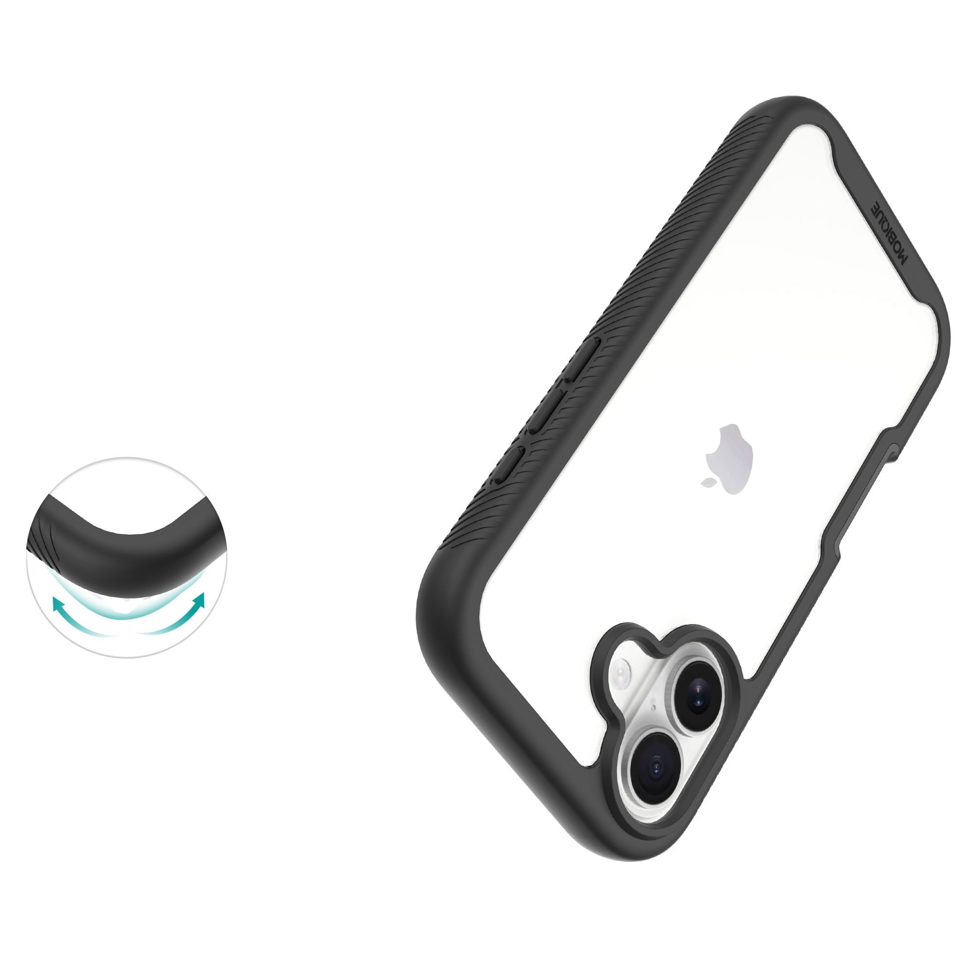 Funda Full Protection iPhone 17 Negro/transparente