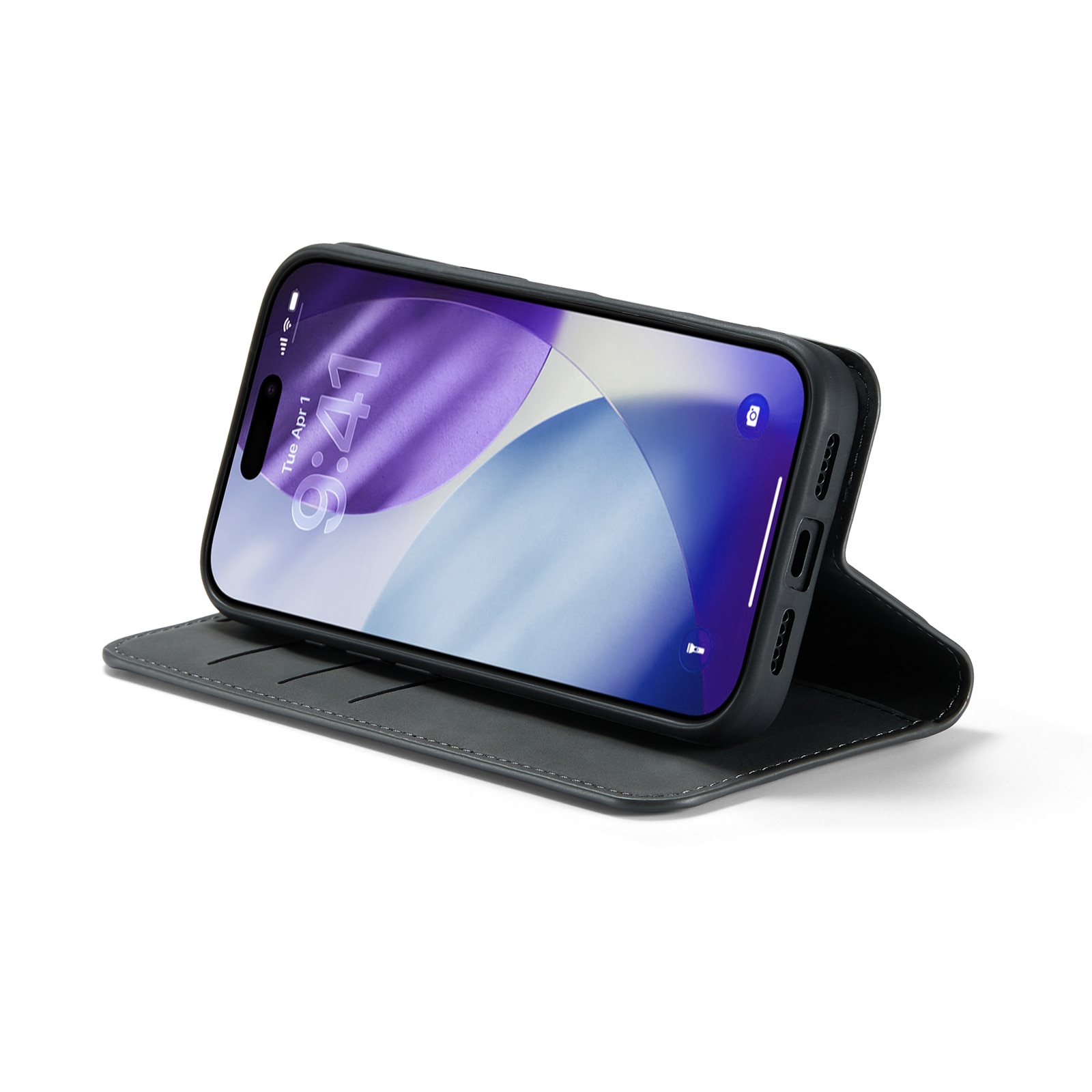 Funda delgada cartera iPhone 17 Pro Max Negro