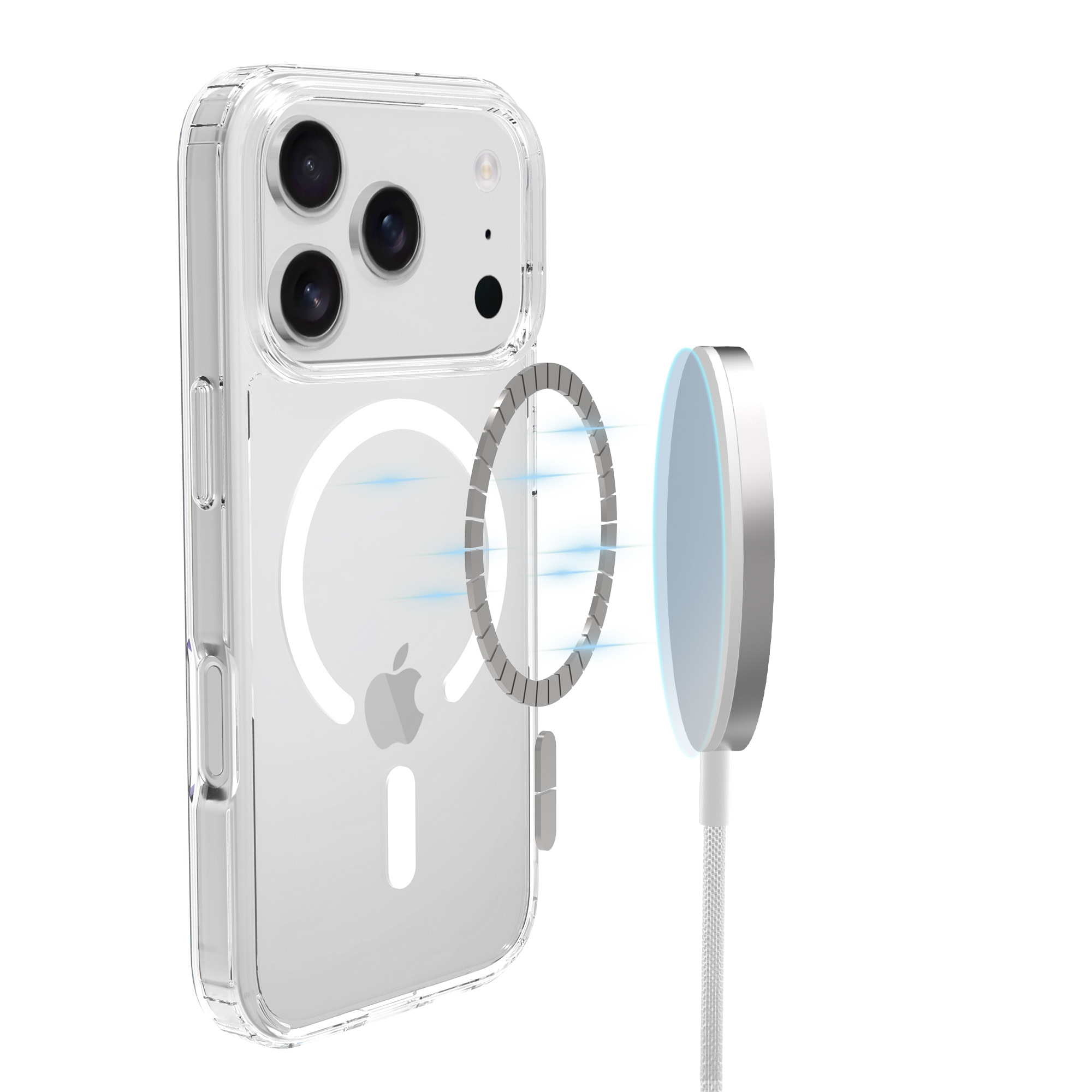 Funda híbrida MagSafe iPhone 17 Pro Max Transparente