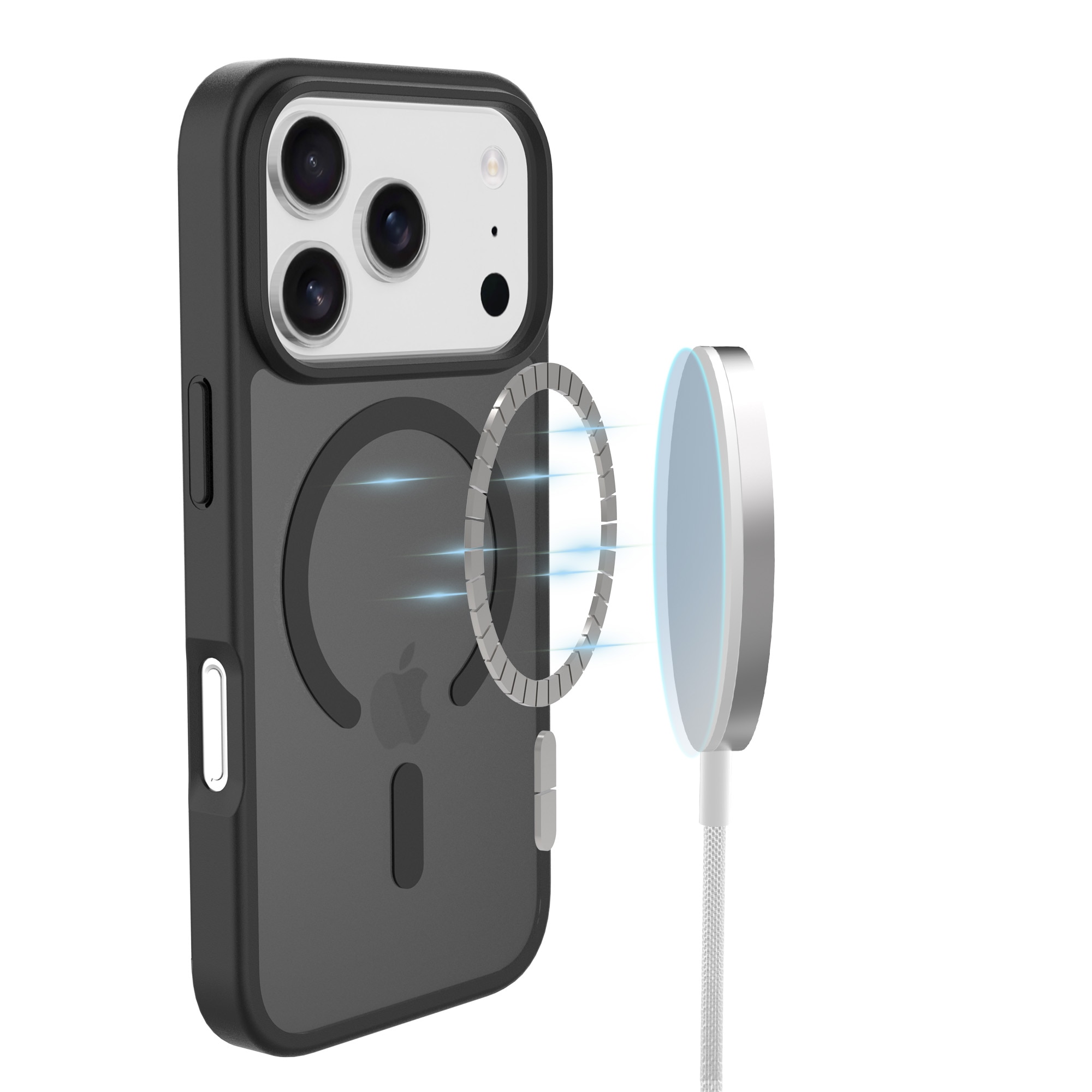 Funda Magnetic Hybrid iPhone 17 Pro Max Frosted Black
