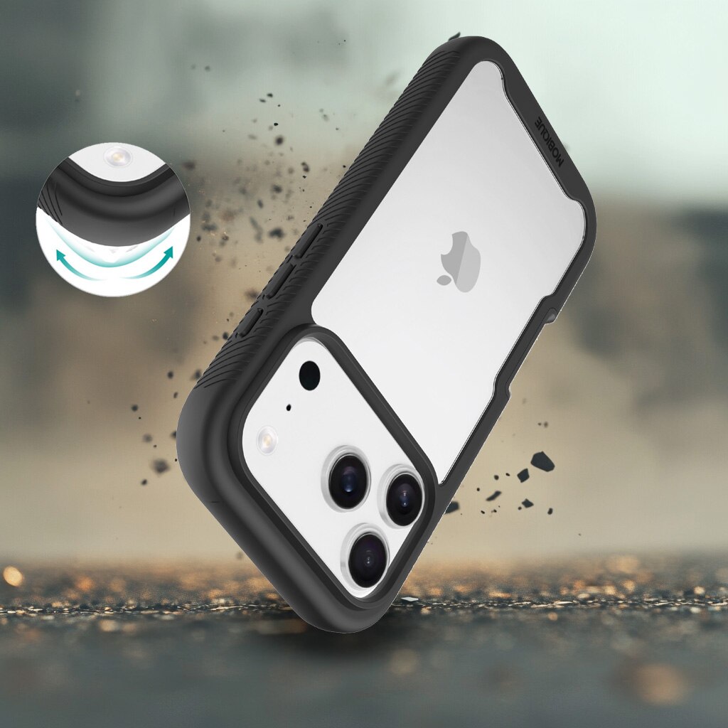 Funda Full Protection iPhone 17 Pro Max Negro/transparente