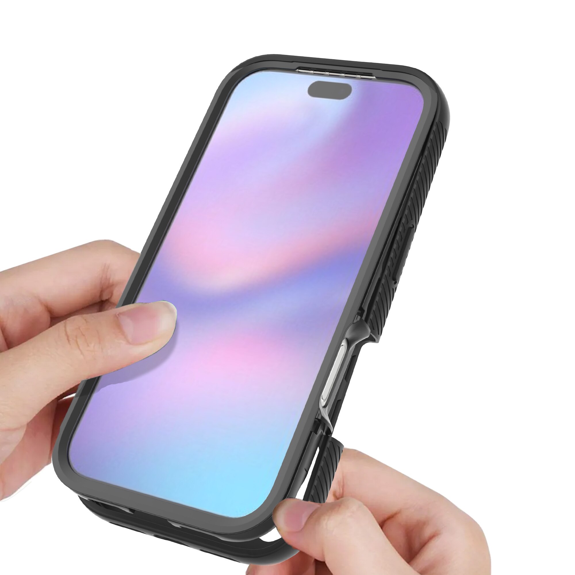 Funda Full Protection iPhone 17 Pro Max Negro/transparente
