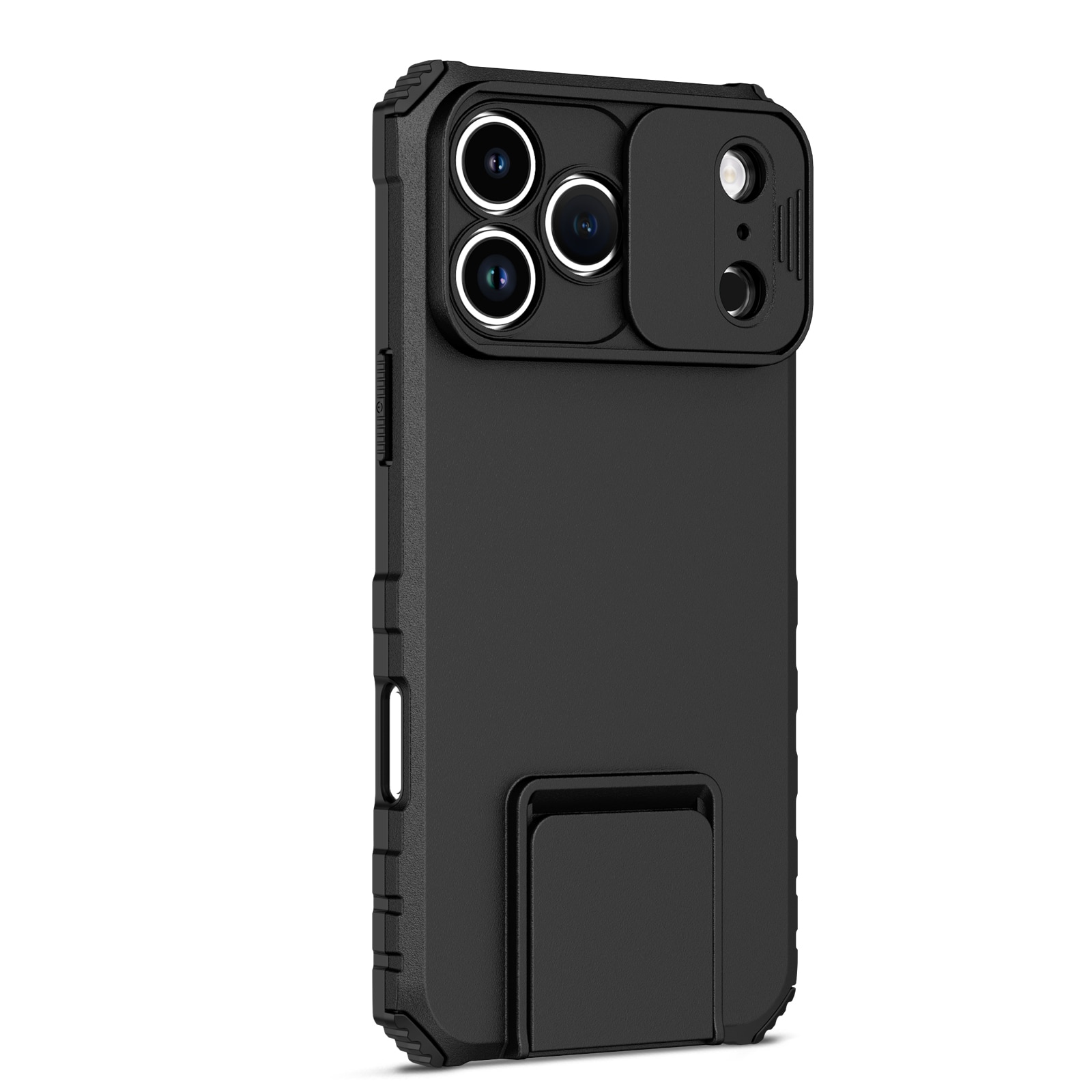 Funda Kickstand con Protector Cámara iPhone 17 Pro Max Negro