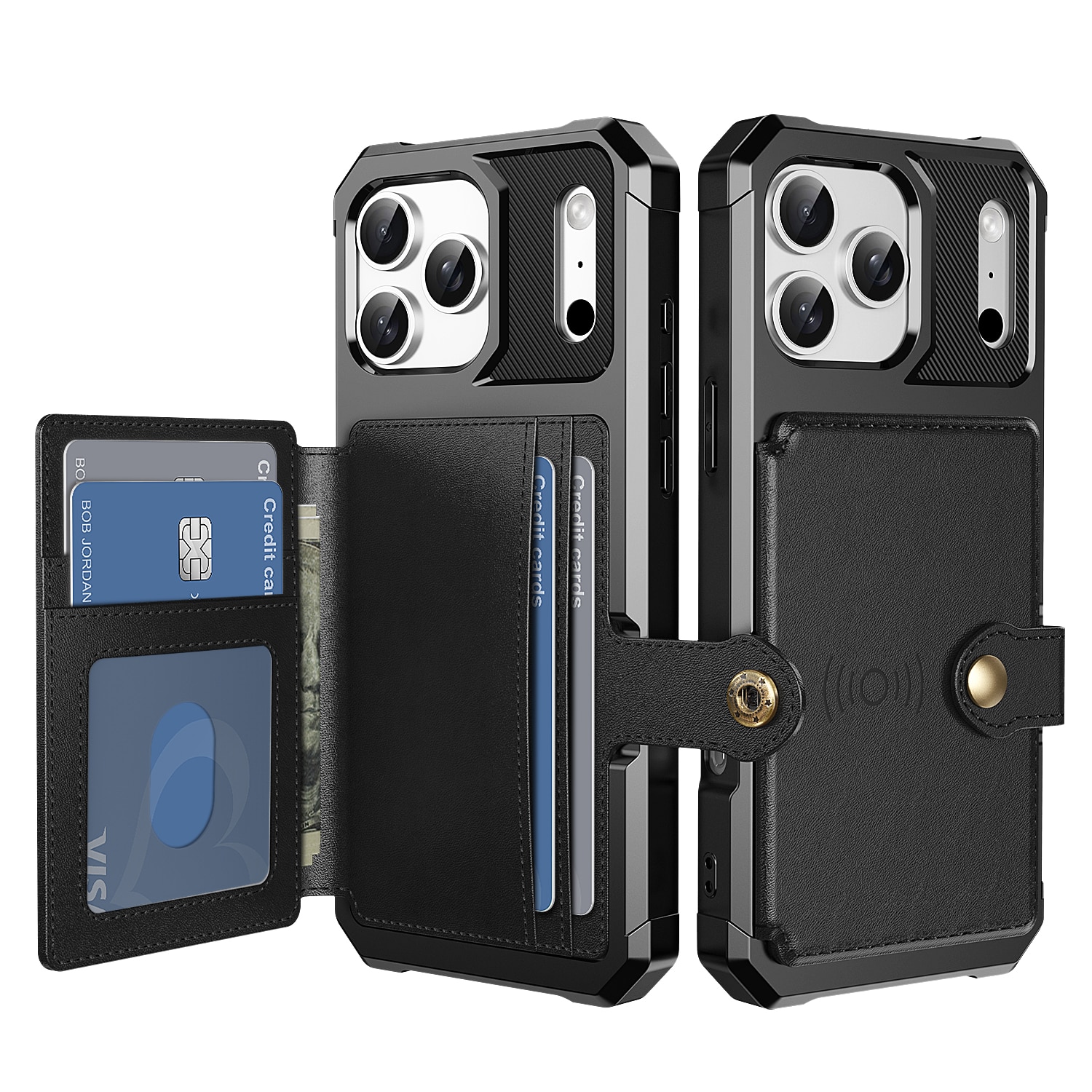 Funda con tarjetero Tough Multi-slot iPhone 17 Pro Negro