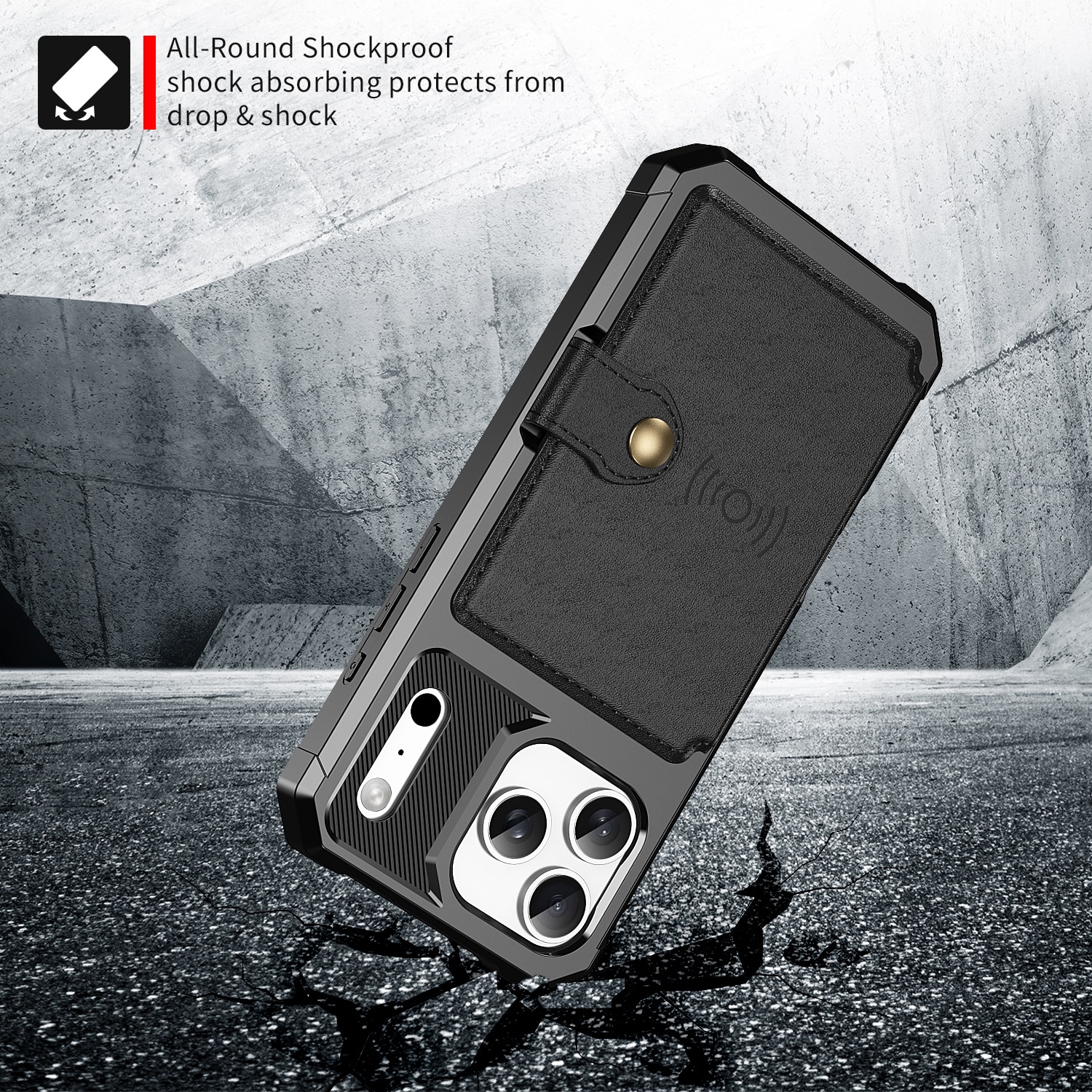 Funda con tarjetero Tough Multi-slot iPhone 17 Pro Negro